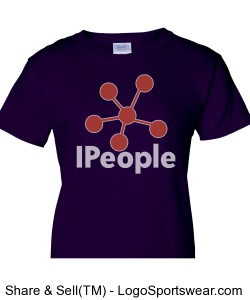 Classic Ladies T-shirt: Purple Design Zoom